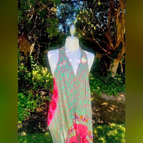 Pink and Green Women's Top - Picture 2 of 6